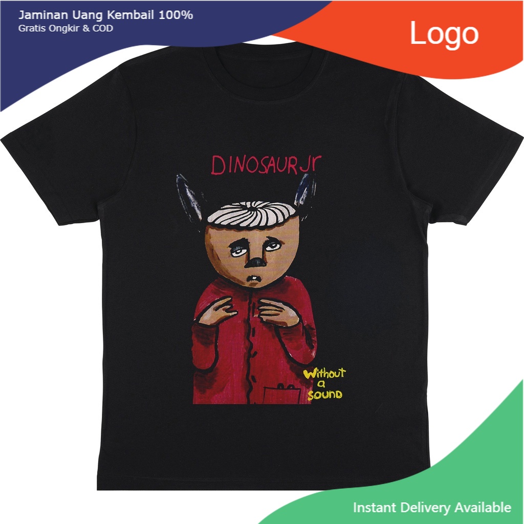 KAOS VINTAGE DINOSAUR JR - WITHOUT A SOUND | T-SHIRT BAJU BAND | KAOS HITAM PRIA