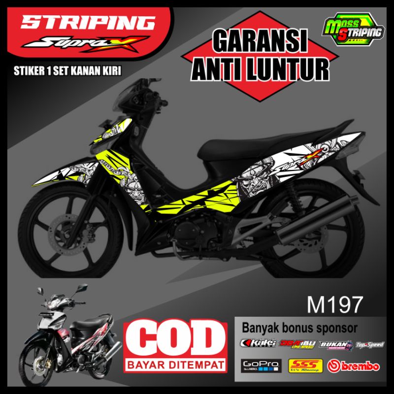 MASS Striping - Striping Sticker List Variasi Motor honda Supra X 125 SupraX 125 CC semi full body M