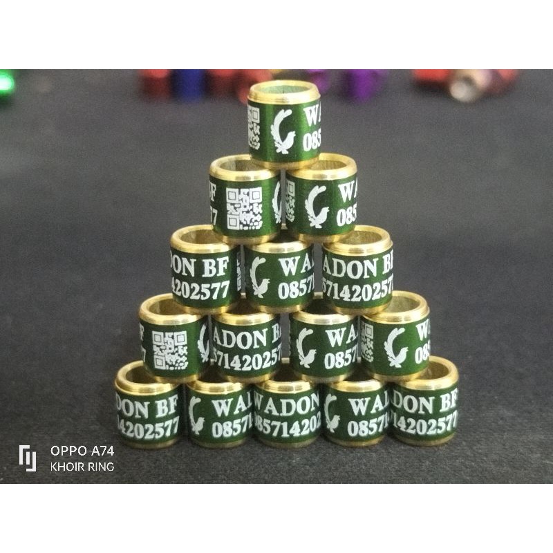 RING BURUNG TERLARIS CINCIN BURUNG MODEL MK BARCODE LOGO KENARI MURAIBATU LOVEBIRD PERKUTUT MERPATI