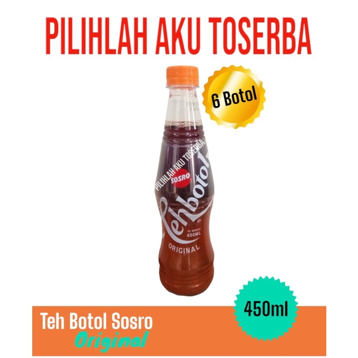 

Teh Botol Sosro PET Original 450 ml - ( HARGA 6 BOTOL )