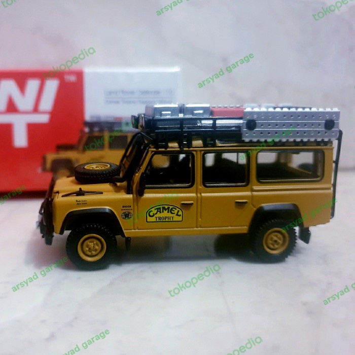 TERBARU Mini gt Land rover Defender 110 Camel Trophy sinopec no 202