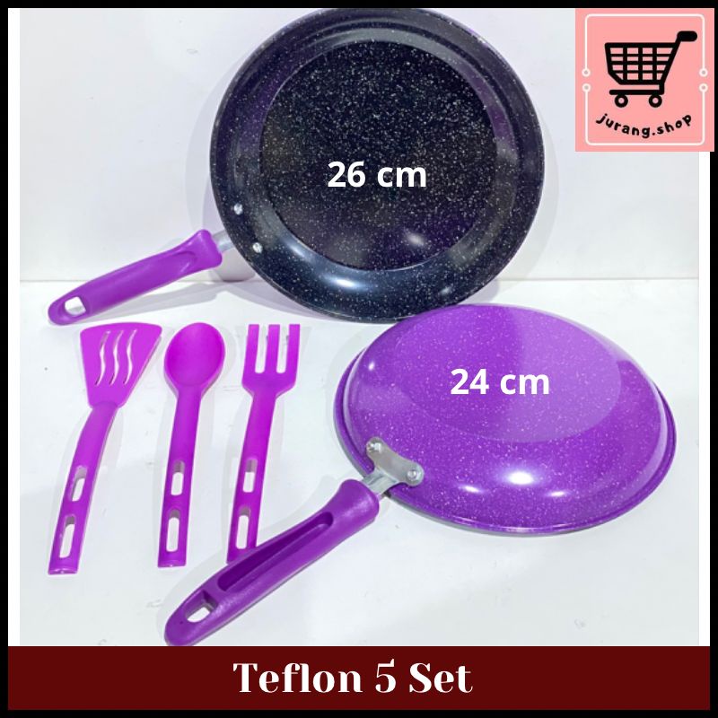 (JOY) Frypan Marble Set Spatula 5 in 1 Teflon Set Spatula