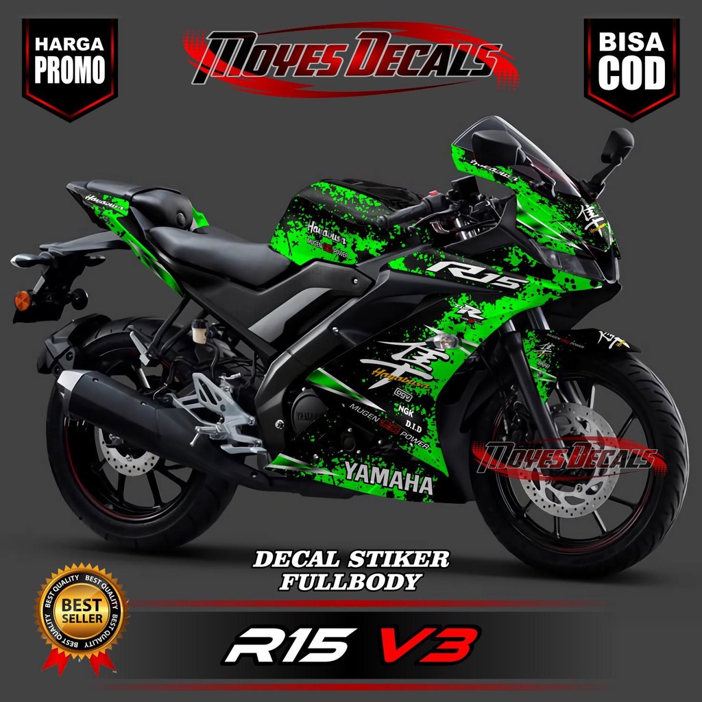 Decal Stiker Yamaha R15 V3 Full Body Motif HAYABUSA