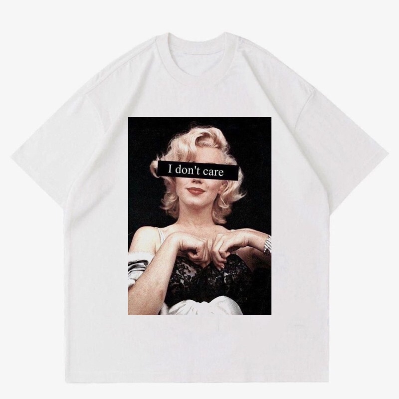 KAOS BAJU MARILYN MONROE - I DONT CARE | T-SHIRT MARILYN MONROE OVERSIZE | BAJU MUSIK MARILYN MONROE