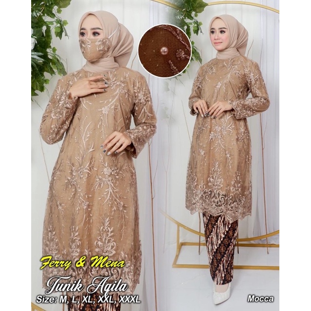 Setelan Kebaya Modern Tunik Brokat Jumbo Ld 120 Baju Kebaya Modern Kebaya Wisuda