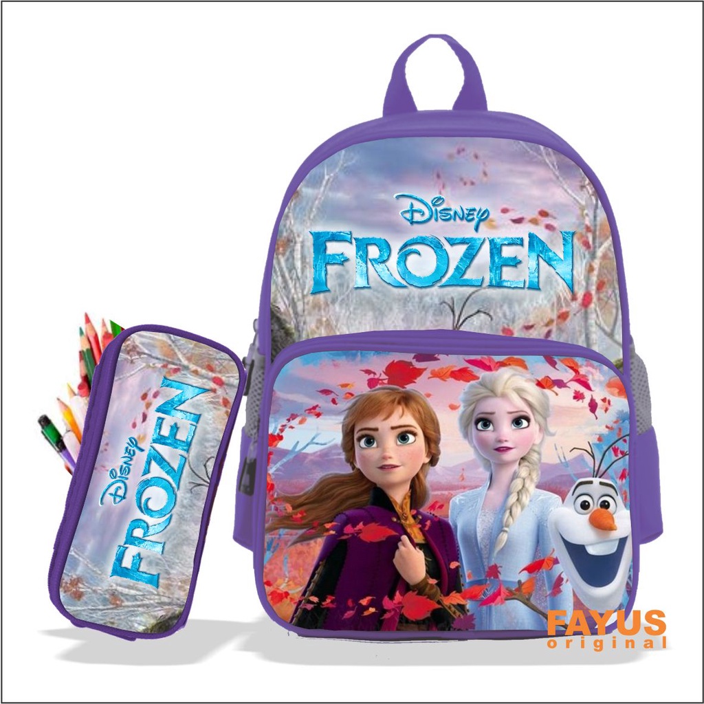 READY Tas Sekolah Ransel Anak Perempuan Kelas TK4 SD Karakter FROZEN  Tas Ransel Anak SD  Tas Anak S