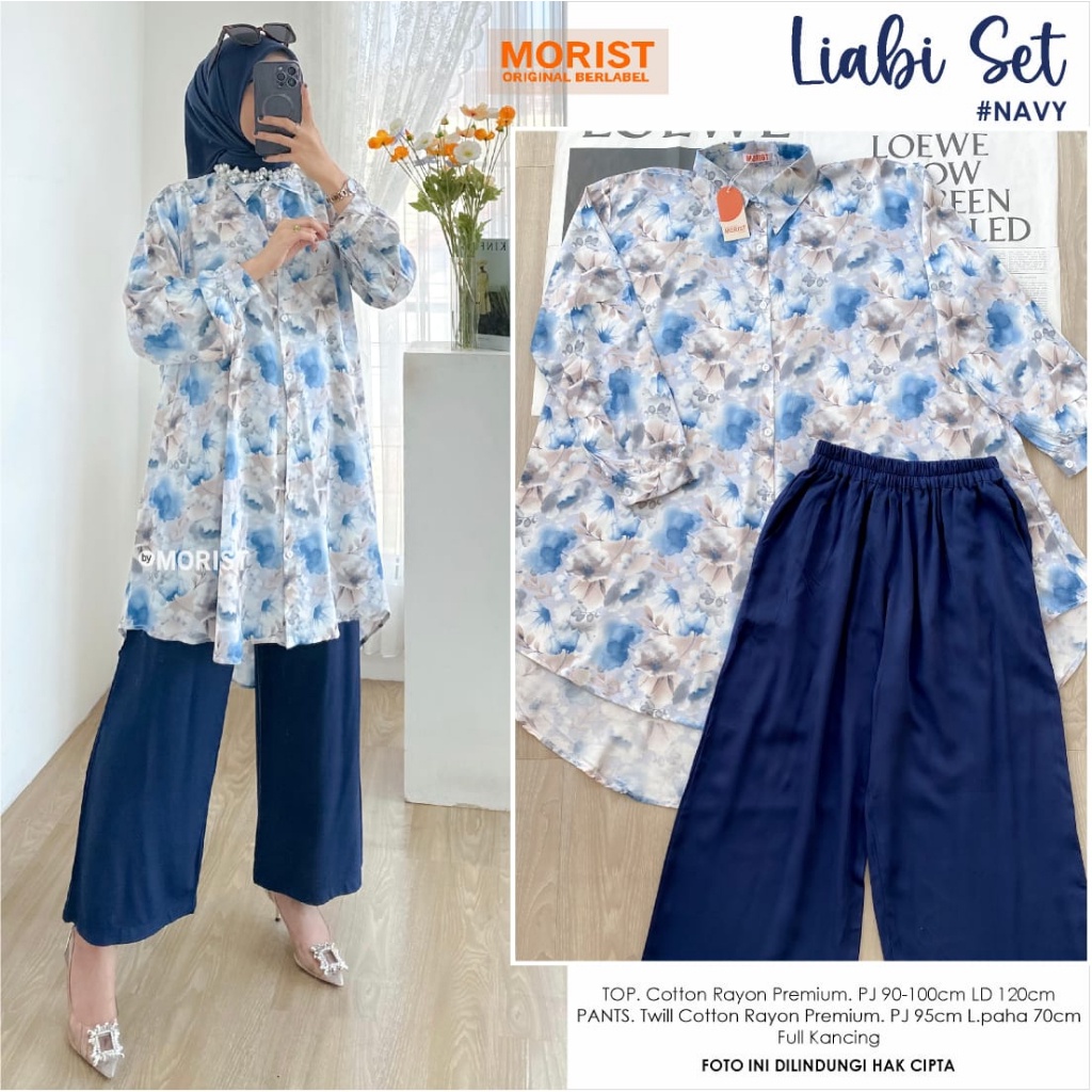 LIABI SET / SETELAN WANITA MOTIF CANTIK ORIGINAL BY MORIST