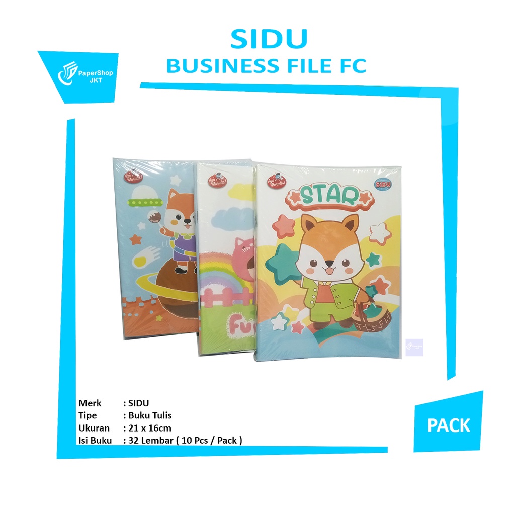 

SIDU - BUKU TULIS BERGARIS 32 LEMBAR - PACK