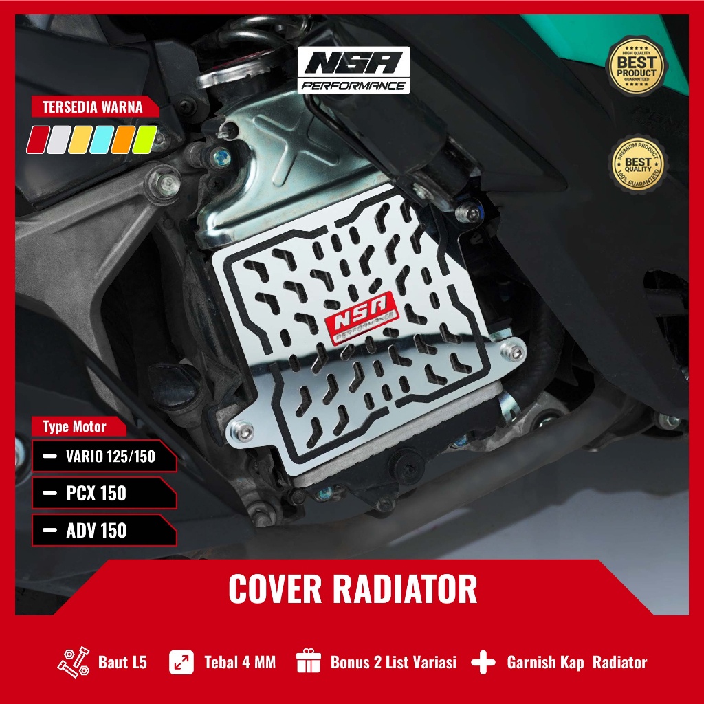 NSA COVER RADIATOR VARIO 125 - 150 PCX 150 ADV 150 NSA TUTUP RADIATOR VARIO 125-150 PELINDUNG MESIN 