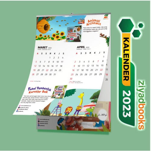 

Kalender DInding Jumbo untuk Anak Muslim | Full Color & Animasi | 41x60cm | Kertas Tebal