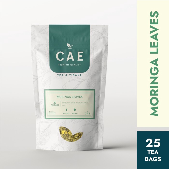 

MORINGA 25 TEA BAGS Teh Daun Kelor 100% Pure Organic Premium Leaves