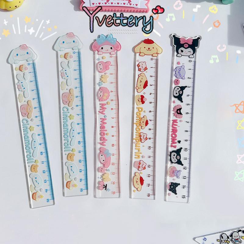 

❤️COD Penggaris Sanrio Kreatif Lucu Penggaris Kartun Kartun Dua Lapis Penggaris Transparan Penggaris Siswa Alat Tulis-Yy