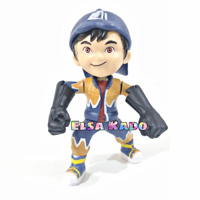 Boboiboy Galaxy Set 5 Action Figure Topper Cake Collect Mainan  - Bob Gempa