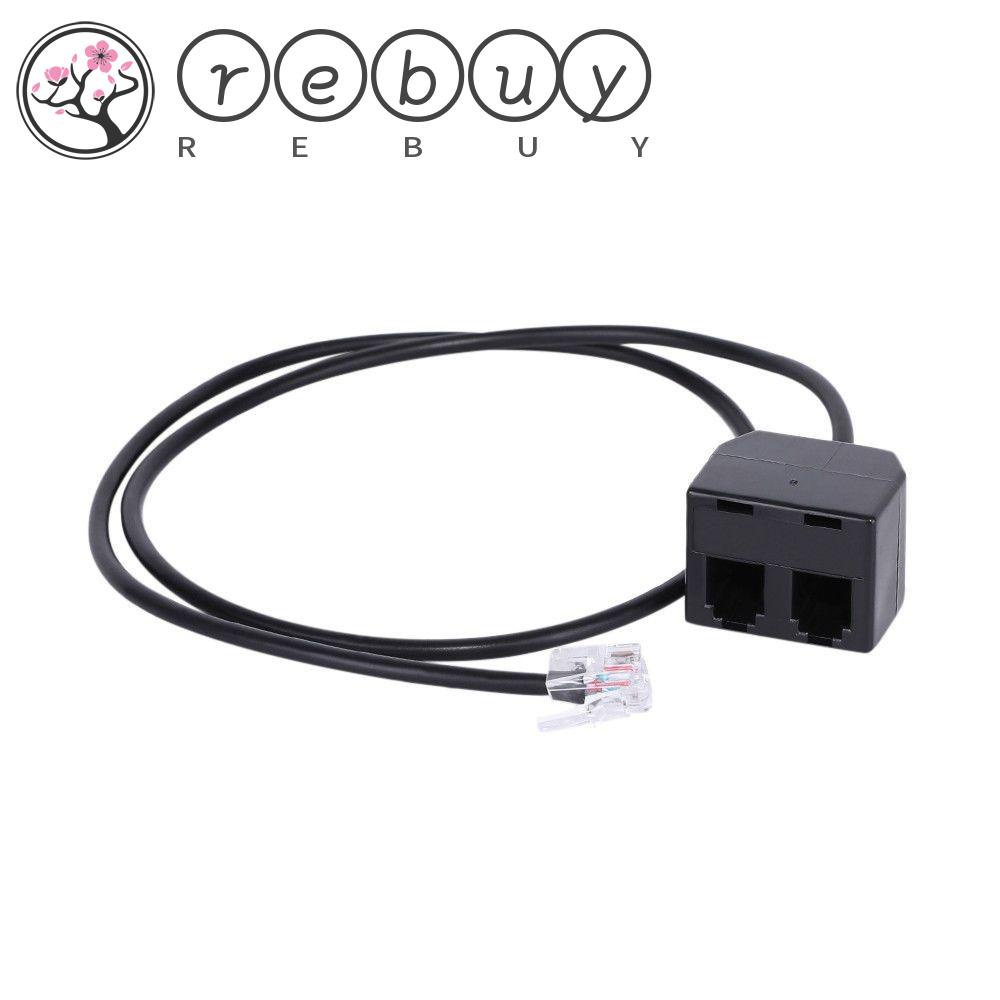 Rebuy Kabel Extension Splitter 4p4c Rj9 2 Female Ke 1 Male Multi Warna Tahan Lama Untuk Telepon