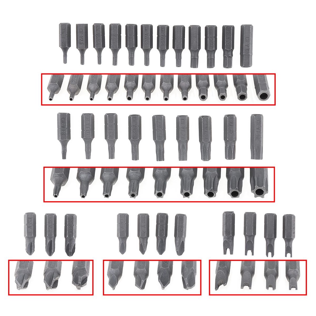 33in1 Hollow Screwdriver Bits Kit Dengan Hexagonal Dan Torx Batch Khusus Charging Bor Berbentuk Obeng Set Alat Untuk Sekrup