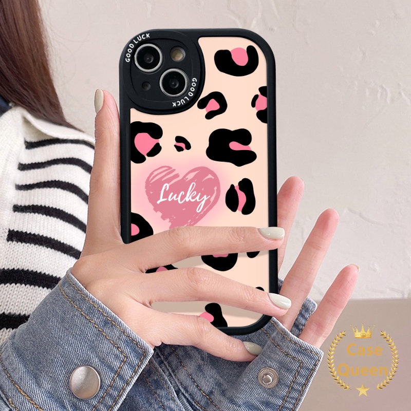 Casing Motif Love Heart Lucky Leopard Vivo Y36 Y11 Y22 Y91 Y12 Y15s Y16 Y02 Y35 Y21 Y33s Y20i Y20 Y22s Y21A Y15 Y91C V25 V25E Y20s V23 Y15A Y51 Y30 Y12i Y21s V23E Y17 Y31 Soft Cover