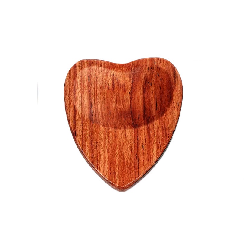 1biji Dayung Kayu Bentuk Hati Untuk Gitar/Ukulele Patung Jantung Kerbau Tulang Pick