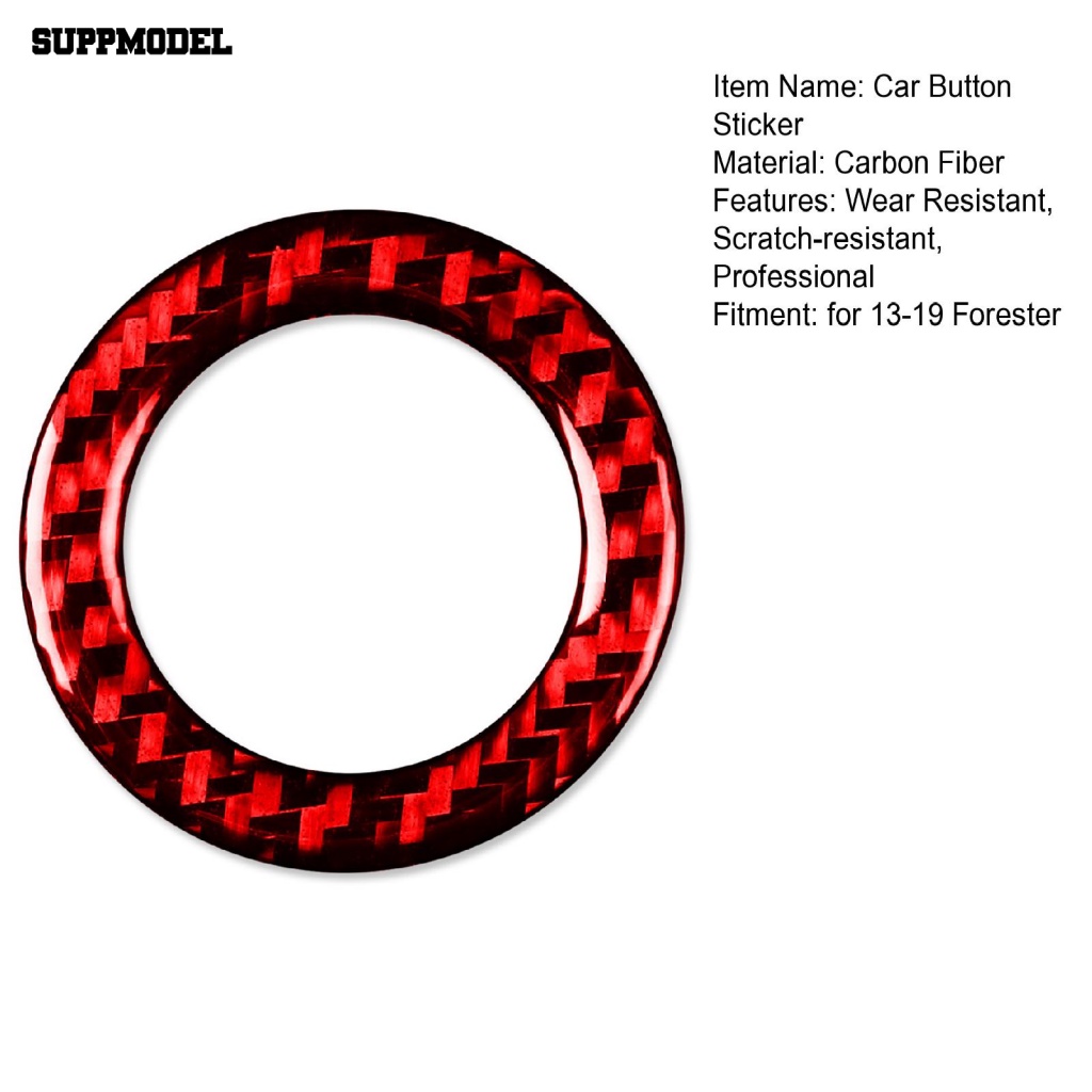 Suppmodel No Marking Tombol Mesin Stiker Penutup Cincin Mobil Styling Dekorasi Tahan Aus Untuk 13-19 Forester