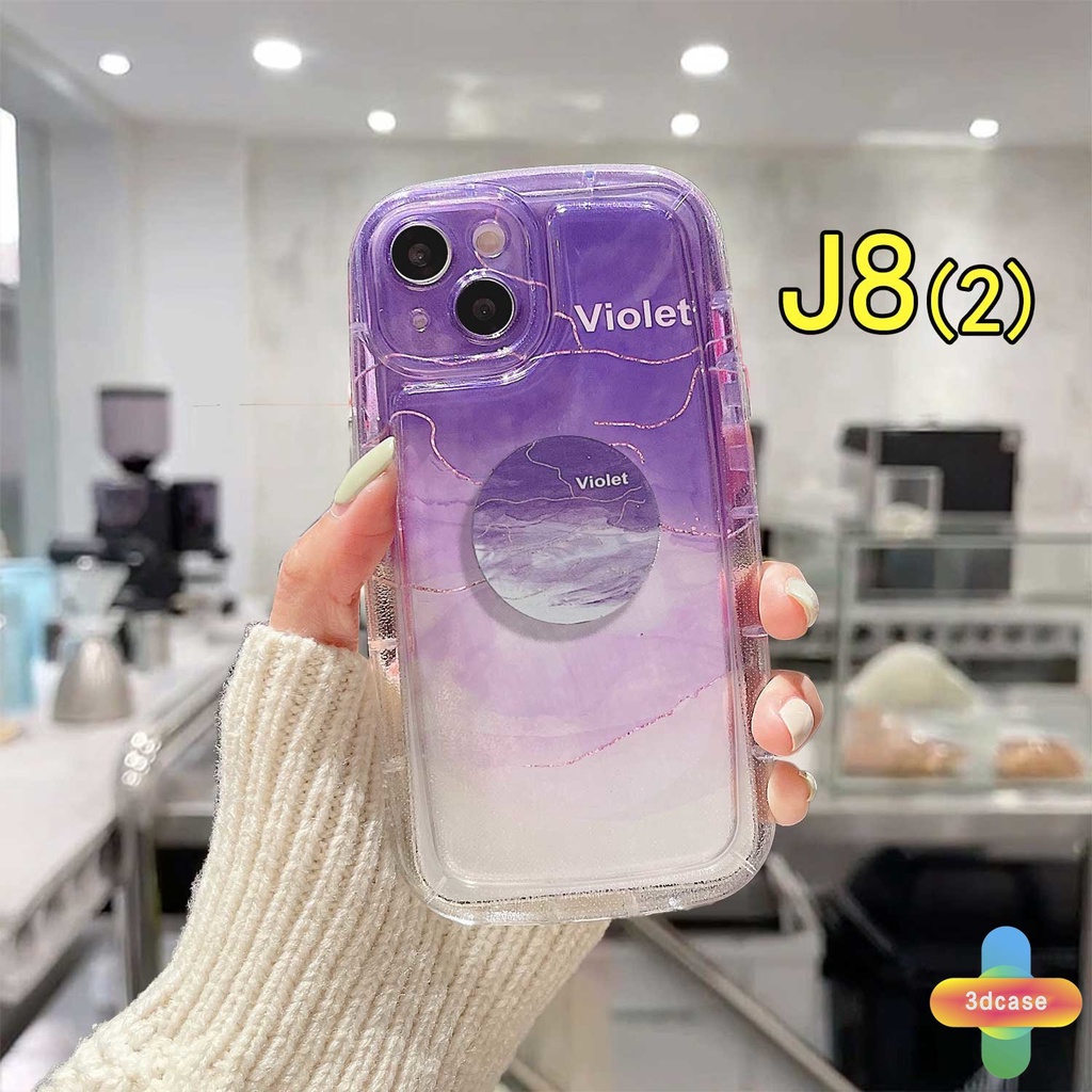 Compatible For Case IPhone XR 11 12 13 14 PRO MAX 6 7 6S 8 14 Plus X XS MAX 11 12 13 Se 2020 6SPlus 7Plus 6Plus 8Plus 14Plus XSMAX Ins Watercolor Gradient Violet Soap Case With Stand