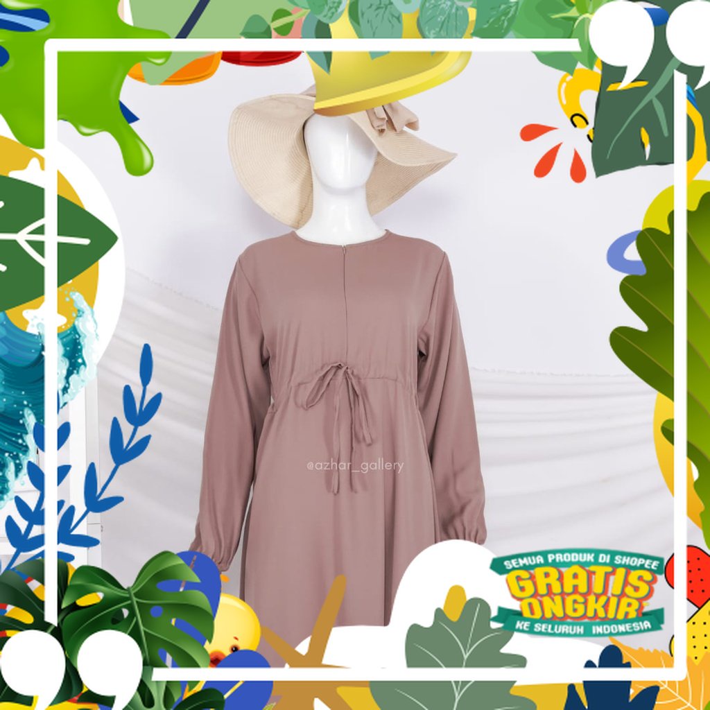 AISHA DRESS by azhar gallery | gamis wollycrepe | gamis serut | gamis busui/ solat sholat ied idul a