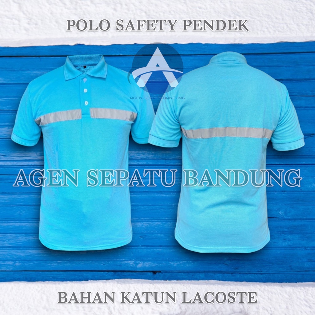 Kaos safety polo / Pakaian Pria / Krah Polo Safety Lengan Pendek / Kaos Berkerah Skotlet