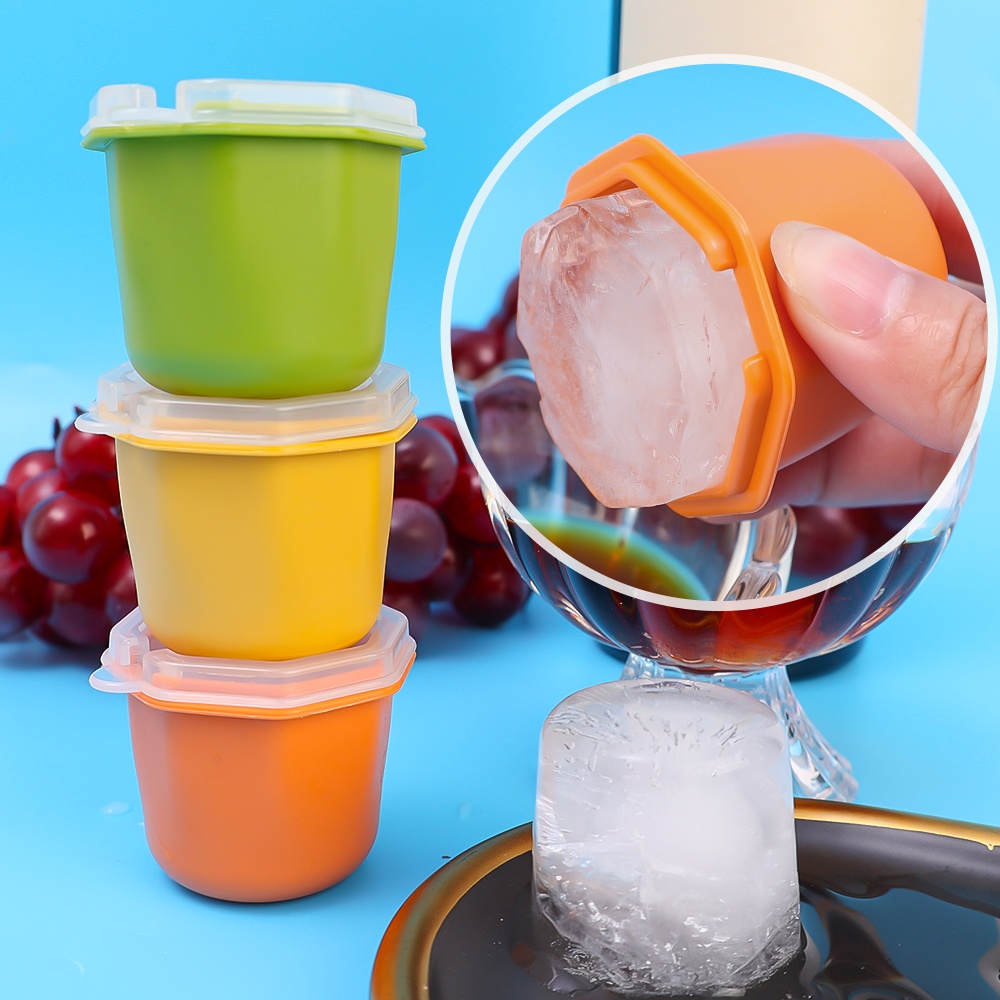 Easy Ice Mold Polygonal Pressing Ice Lattice/Bars Cocktail Whiskey Drink Quick Freezer DIY Alat Cetakan Pembuat Es