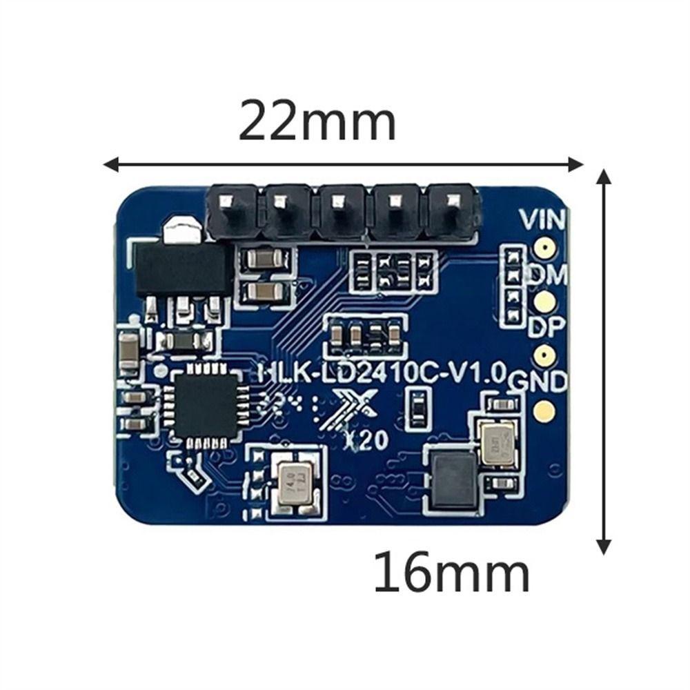 Sensor Kehadiran Manusia Agustina Tahan Lama Akurasi Tinggi Hlk-Ld2410c Sensor Gerak Sensor Board Sensor Module Gerak Gelombang Milimeter