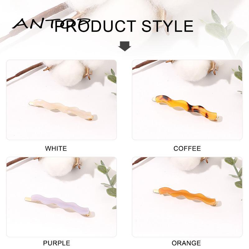 [Antop Termurah] Asetat Alloy Bobby Pin Wavy Poni Klip Samping Jepit Rambut Simple Serbaguna