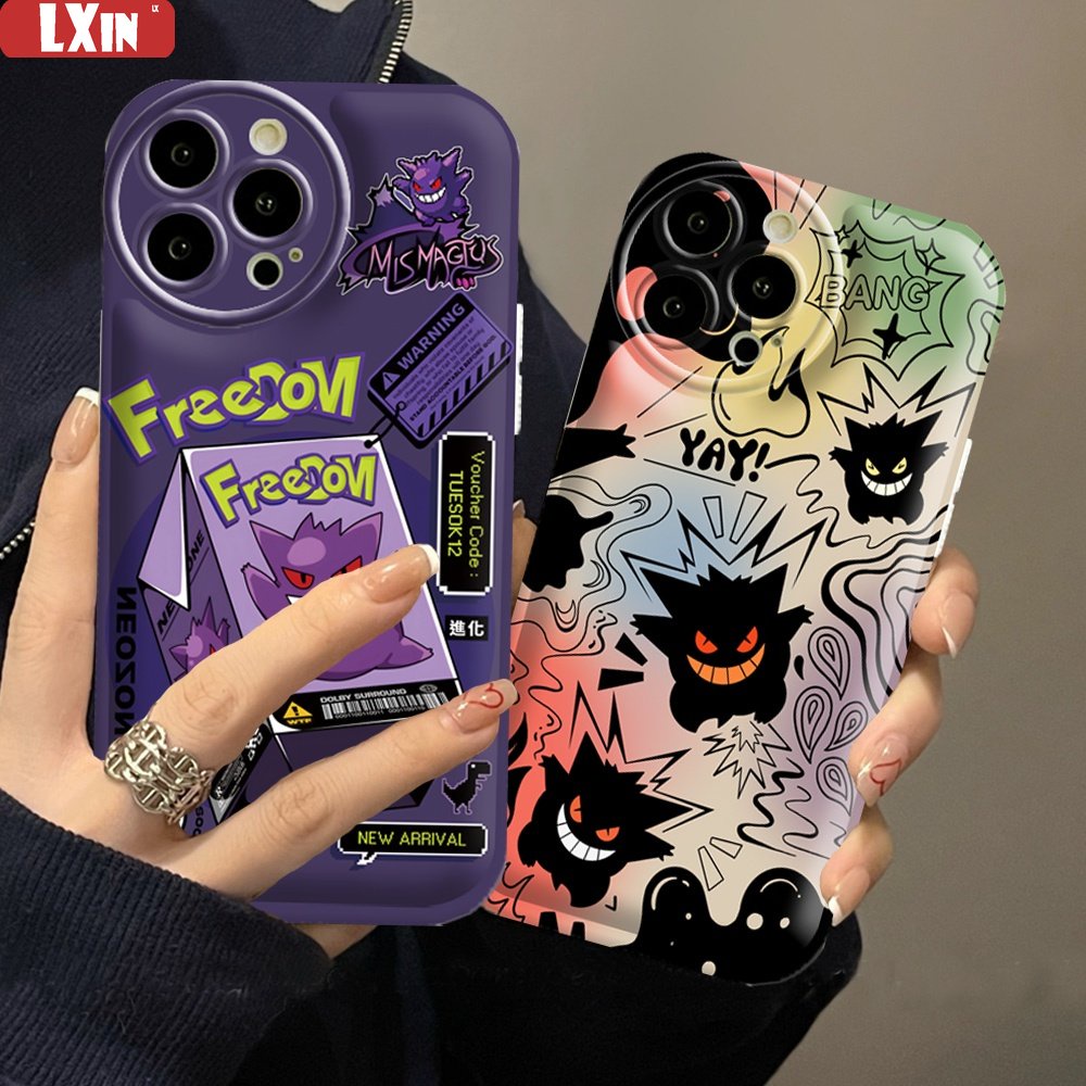 Casing Baru Realme C55 10 C15 C12 C25S C11 C20 realme5 5i 6i C3 8i C21Y C25Y Pokémon Gengai Bantal Udara TPU Phone Case Cover