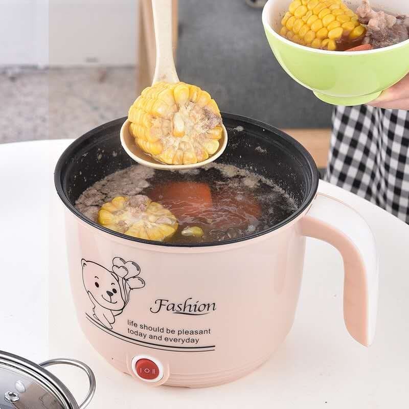 PROMO!!! Panci Kapasitas Besar Listrik Multifungsi Free kukusan / Steamer Stainless Lapis Keramik Teflon 2,4 L