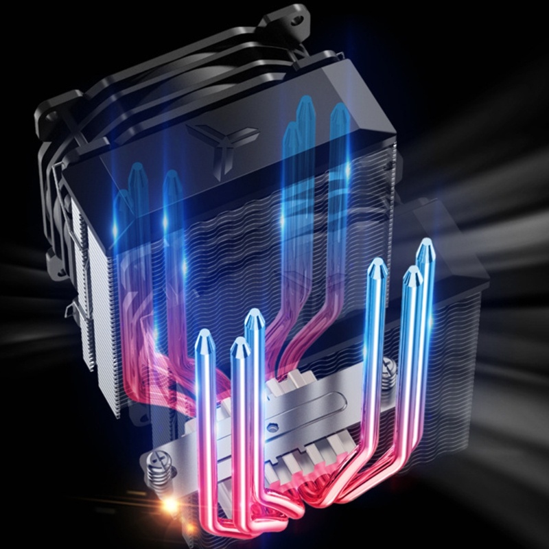 Zzz Silent PWM Fan Radiator 4pipa Panas RGB CPU Cooler Untuk Lga775 1151