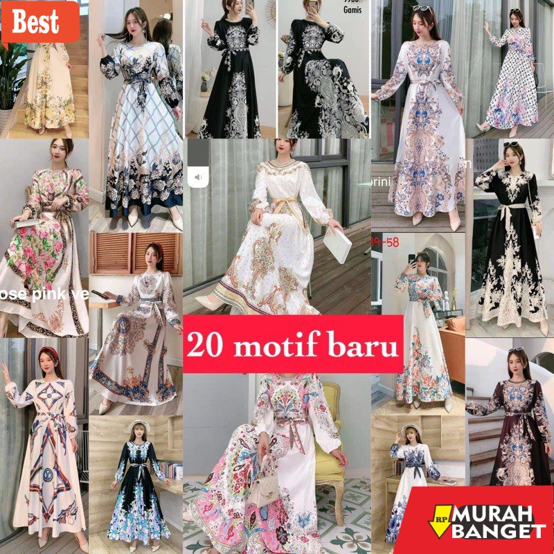 tren buat lebaran terbaru- SALE DRESS MAXI ESTILO ELEGAN IMPORT / IVORY ORI BKK