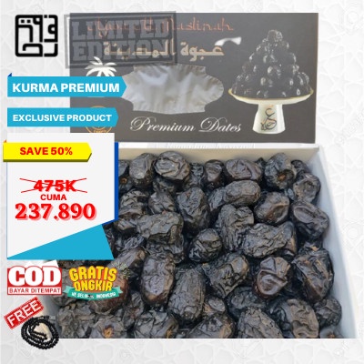 

Kurma Ajwa Al Madinah Premium Original Kurma Nabi Jumbo Dus 1Kg