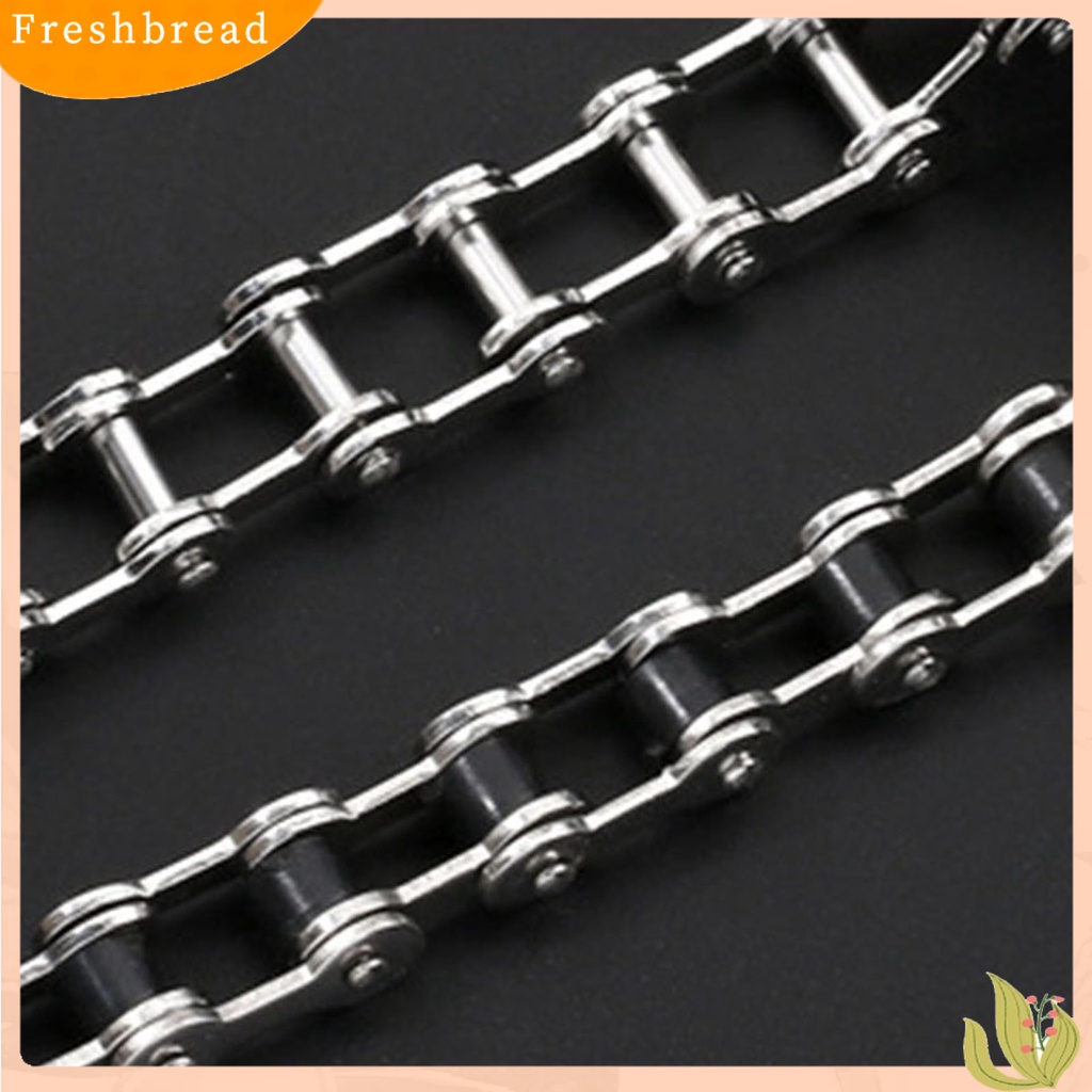 &lt; Freshbread &gt; Rantai Link Halus Pria Gelang Stainless Steel Motor Sepeda Gaya Gelang Perhiasan Aksesori