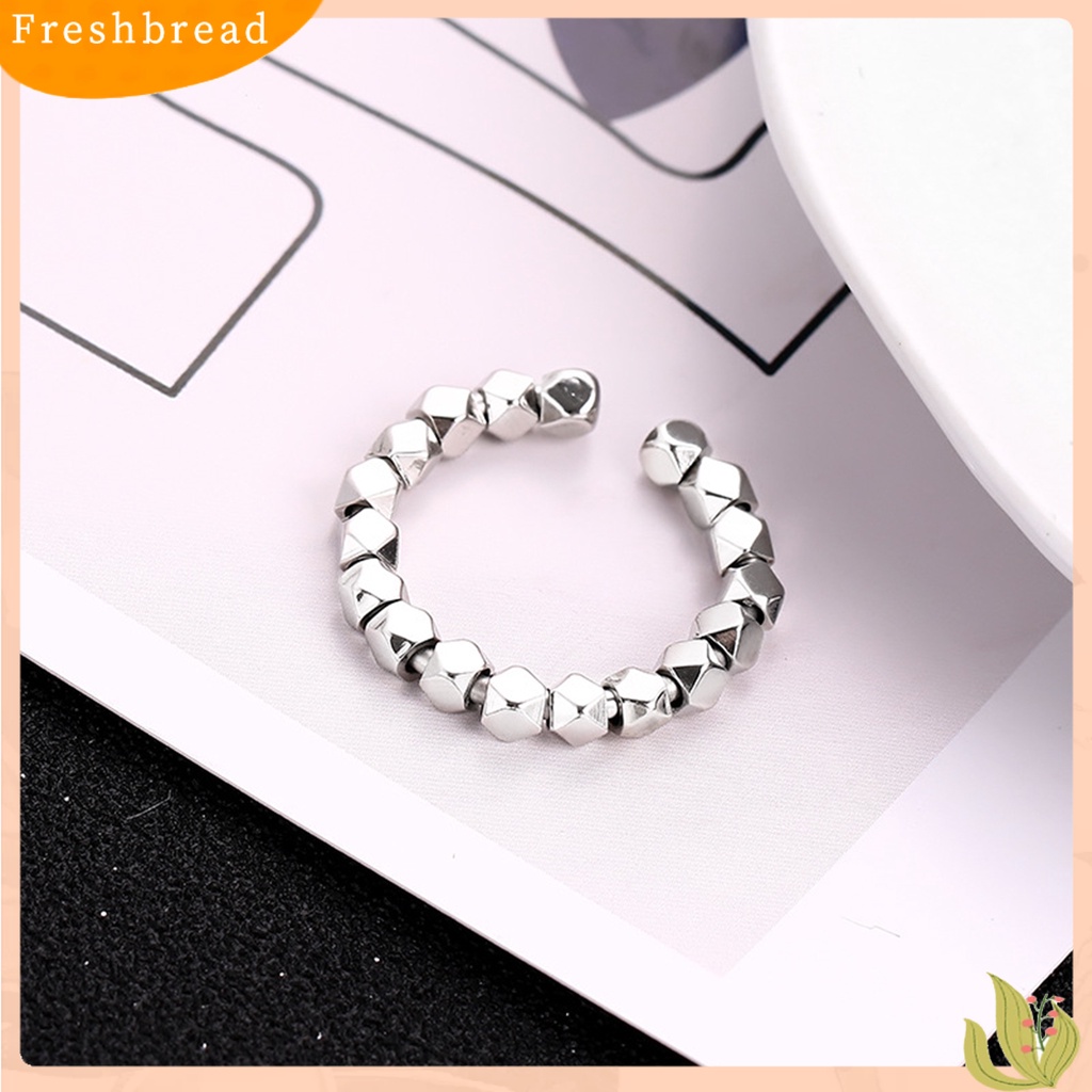 &lt; Freshbread &gt; Finger Ring Square Beads Opening Adjustable Ladies Korean Style Opening Ring Hadiah Hari Kasih Sayang