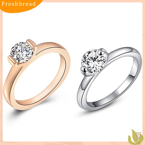 &lt; Freshbread &gt; Fashion Wanita Paduan Band Berlian Imitasi Dekorasi Jari Cincin Perhiasan Charms Hadiah