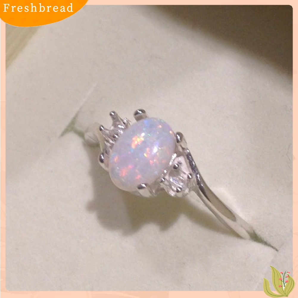 &lt; Freshbread &gt; Fashion Indah Opal Paduan Pesona Cincin Wanita Pengantin Pernikahan Pertunangan Perhiasan