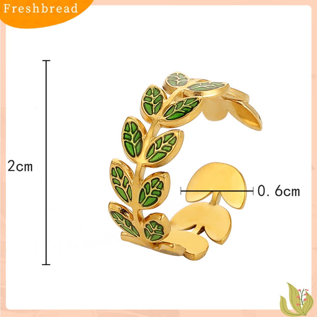 &lt; Freshbread &gt; Cincin Wanita Daun Bunga Hati Warna Cerah Perhiasan Pembukaan Adjustable Finger Ring Untuk Pesta Perjamuan Prom