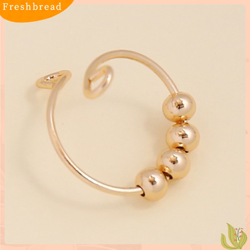 &lt; Freshbread &gt; 1 /2/5Pcs Manik-Manik Spiral Koil Tunggal Berputar Logam Anti-Tekan Cincin Pembukaan Gelisah Untuk Kehidupan Sehari-Hari