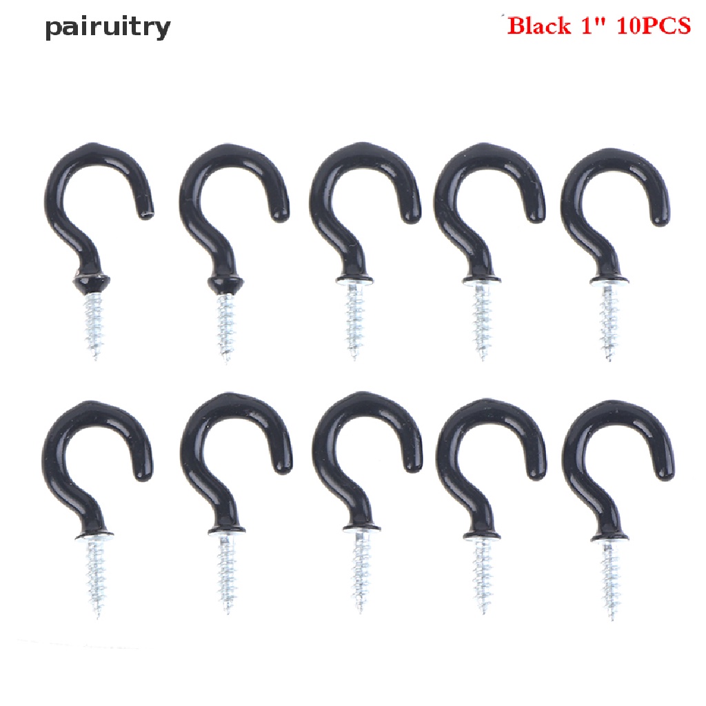 Prt 10Pcs Mug Shouldered Hanger Cup Hooks Heavy Duty Screw-In Ceiling Hooks Cup PRT