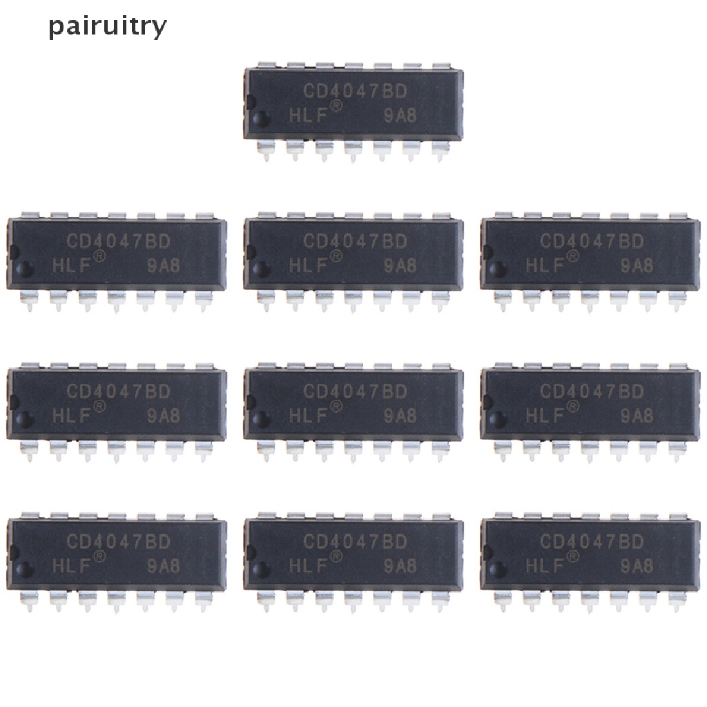 Prt 10PCS CD4047BE IC Baru Dan original in-line DIP-14 Osilator multi Frekuensi PRT