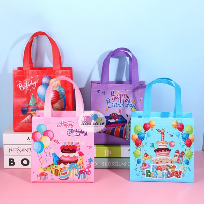 

Tas Souvenir Ulang Tahun Anak /Goodie Bag / Tas Ulang Tahun HBD Cake S