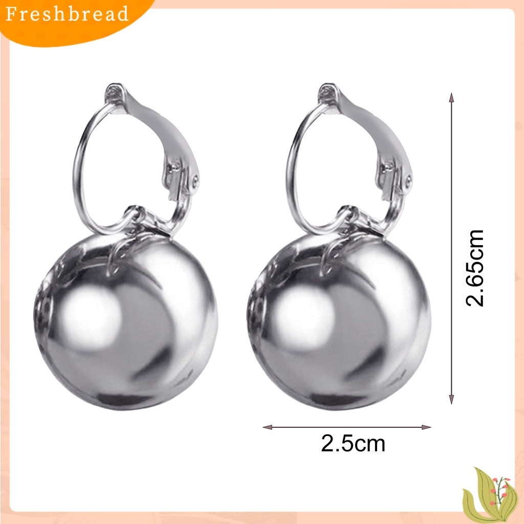 &lt; Freshbread &gt; 1pasang Drop Earrings Elegan Vintage Halus Bulat Kilau Terang Hias Hadiah Wanita Berbentuk Bola Liontin Hoop Earrings Perhiasan Untuk Pakaian Sehari-Hari