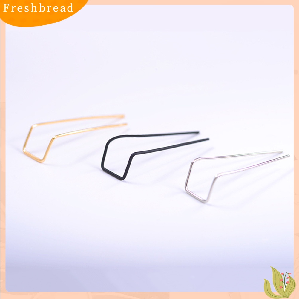 &lt; Freshbread &gt; 1Pc Double Bar Anting Geometris Sederhana Fashion Wanita Pesta Perjamuan Perhiasan