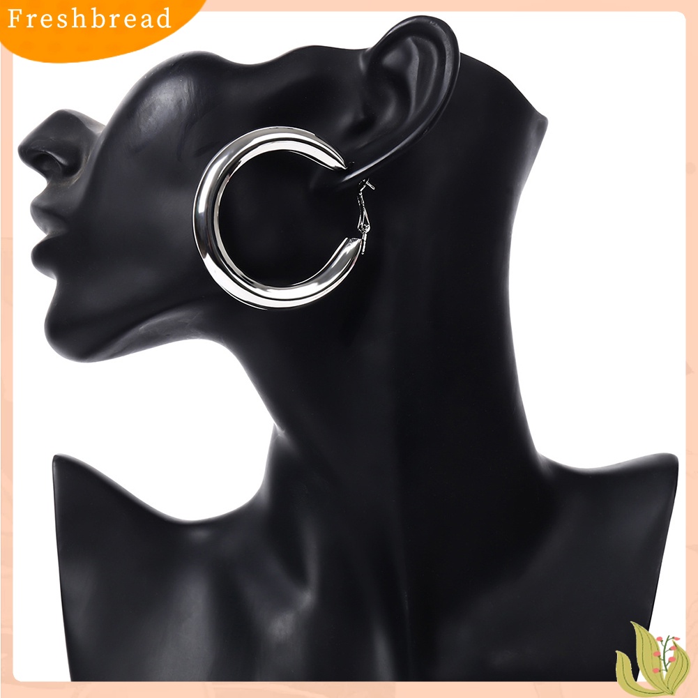 &lt; Freshbread &gt; Wanita Fashion Geometris Putaran Besar Lingkaran Hoop Anting Pernyataan Perhiasan Hadiah