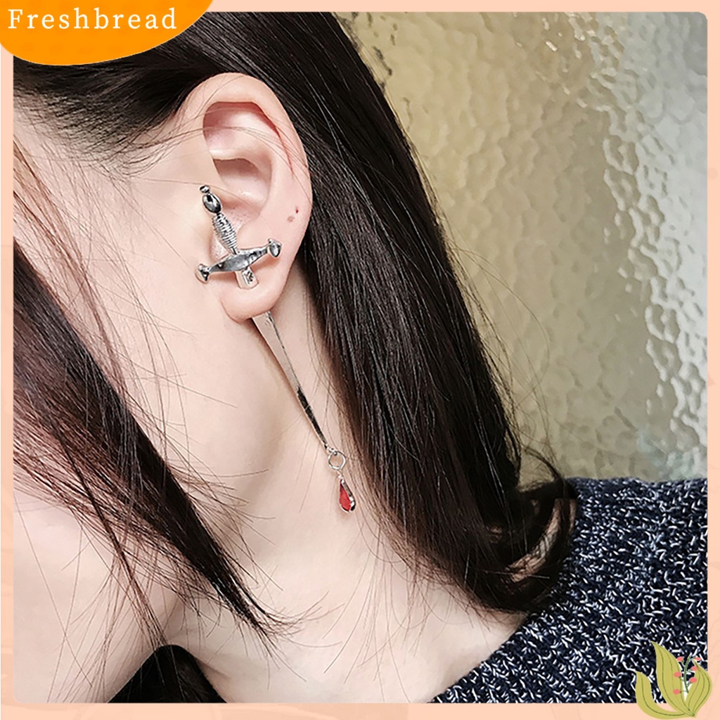 &lt; Freshbread &gt; Wanita Simulasi Darah Tersumpah Dagger Eardrops Pribadi Stud Anting Hadiah