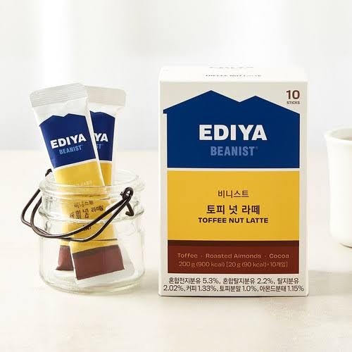 

EDIYA BEANIST TOFFEE NUT LATTE Toffe Almond Cocoa 10 Stick X 20g 200g