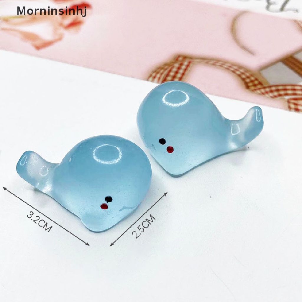 Mornin 6Pcs Luminous Dolphin Handmade DIY Hias Resin Aksesoris Miniatur Patung Ornamen id