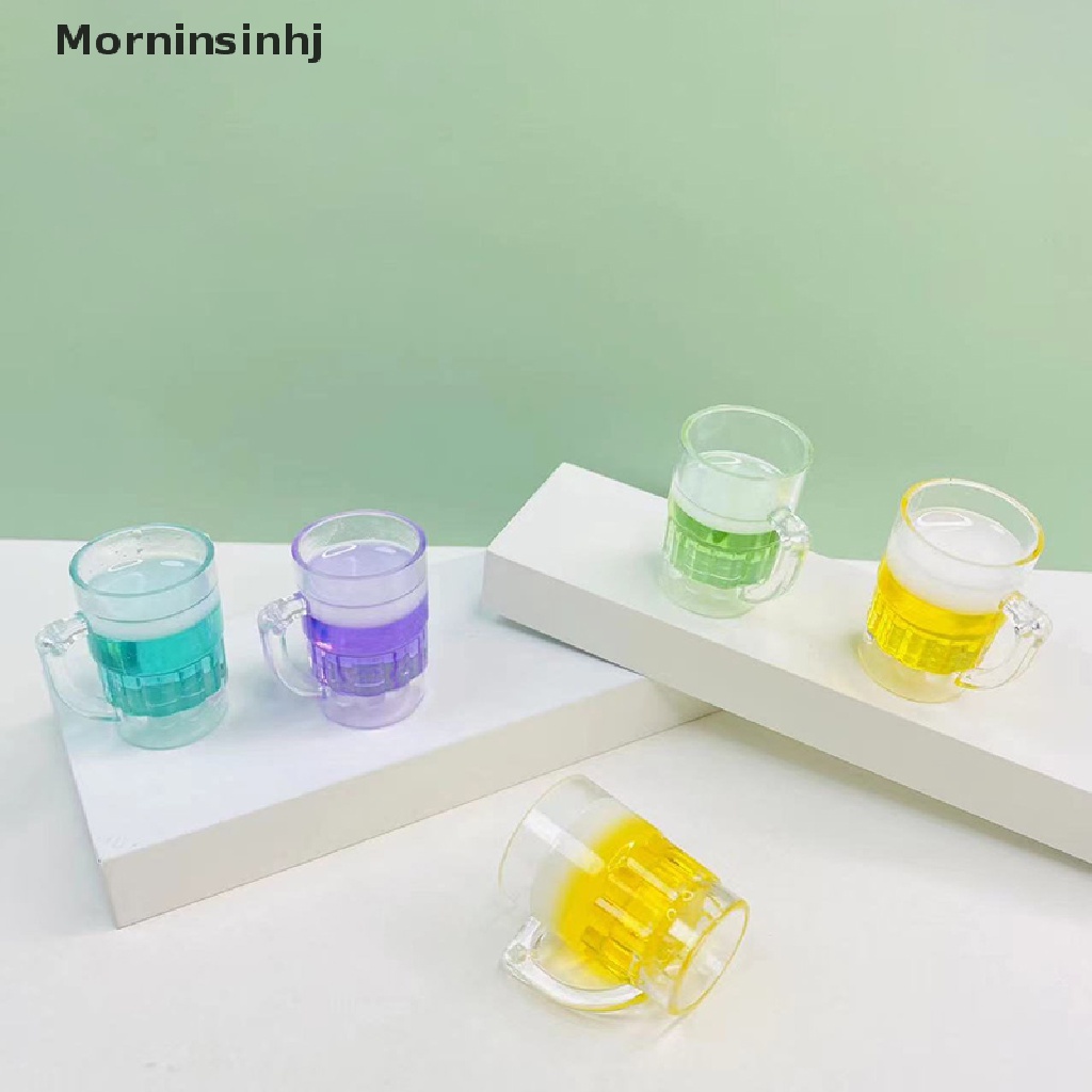 Mornin 5pcs Fluorescence Beer Mug Dekorasi Kamar Ornamen DIY Miniatur Dekorasi Lanskap Aksesoris id