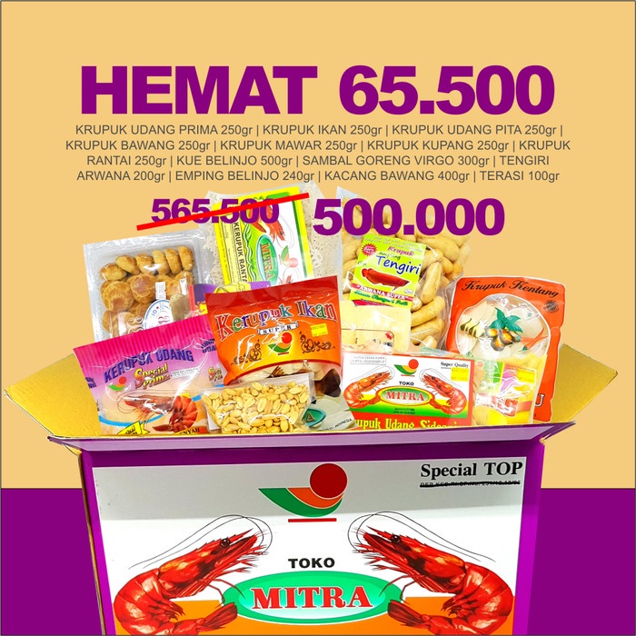 

PAKET OLEH-OLEH MITRA 500.000 | HEMAT PRAKTIS KHAS SIDOARJO